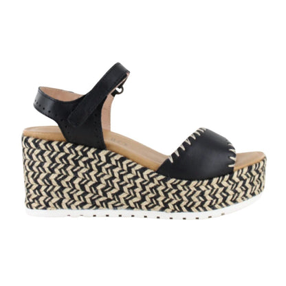 Blanes | Leather | Jet Black - Wedge - Naot