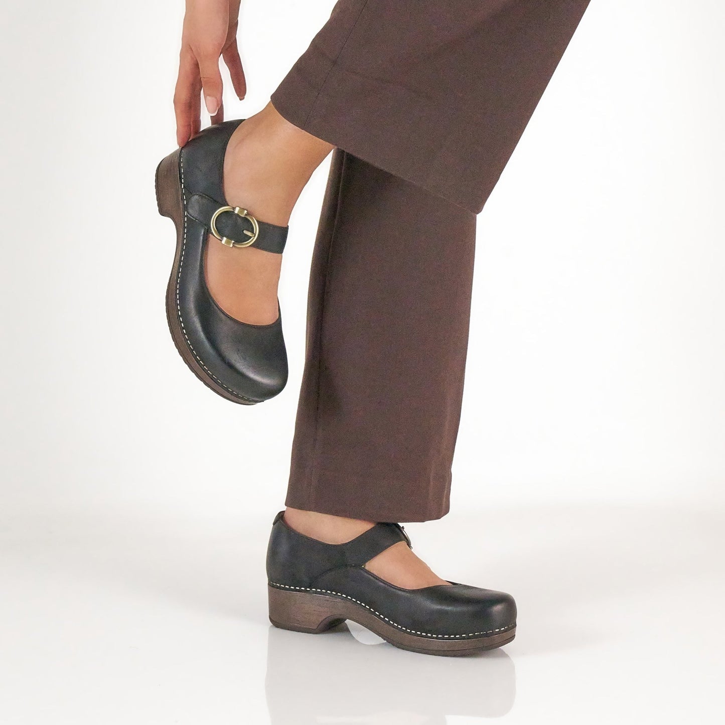 Bonny Mary Jane | Leather | Black - clog - Dansko