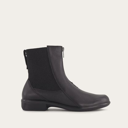 Bora | Leather | Soft Black - Boot - Naot