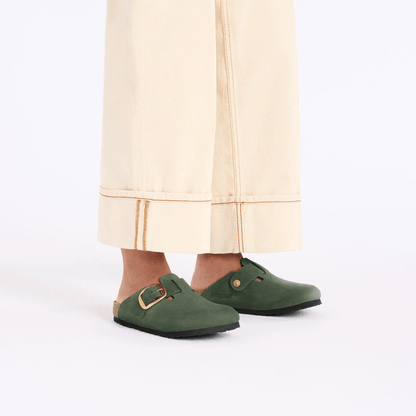 Boston Big Buckle | Nubuck | Thyme - Clog - Birkenstock