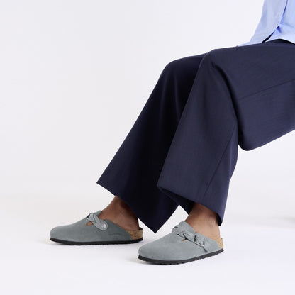 Boston Braid | Suede | Basalt Gray - clog - Birkenstock