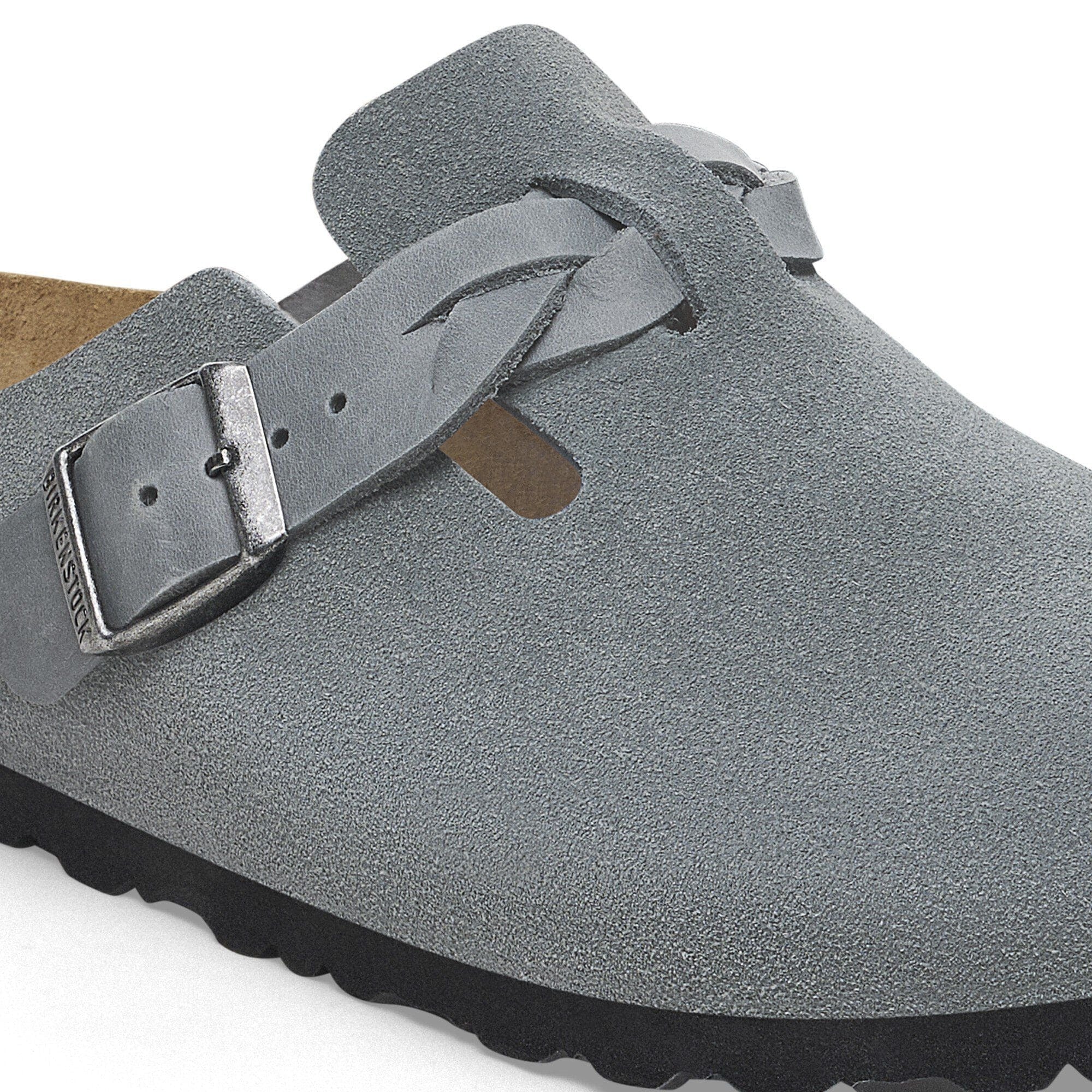 Boston Braid | Suede | Basalt Gray – Birkenstock Midtown