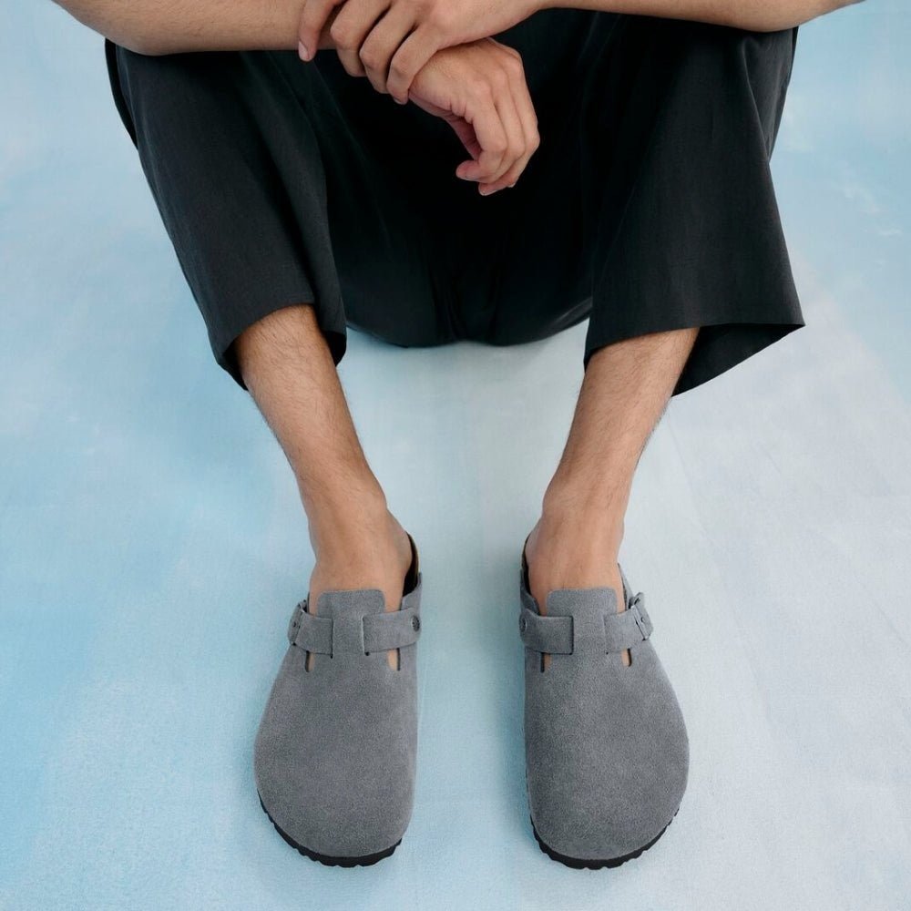 Boston Braid | Suede | Basalt Gray - clog - Birkenstock