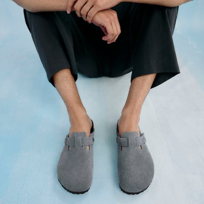 Boston Braid | Suede | Basalt Gray - clog - Birkenstock