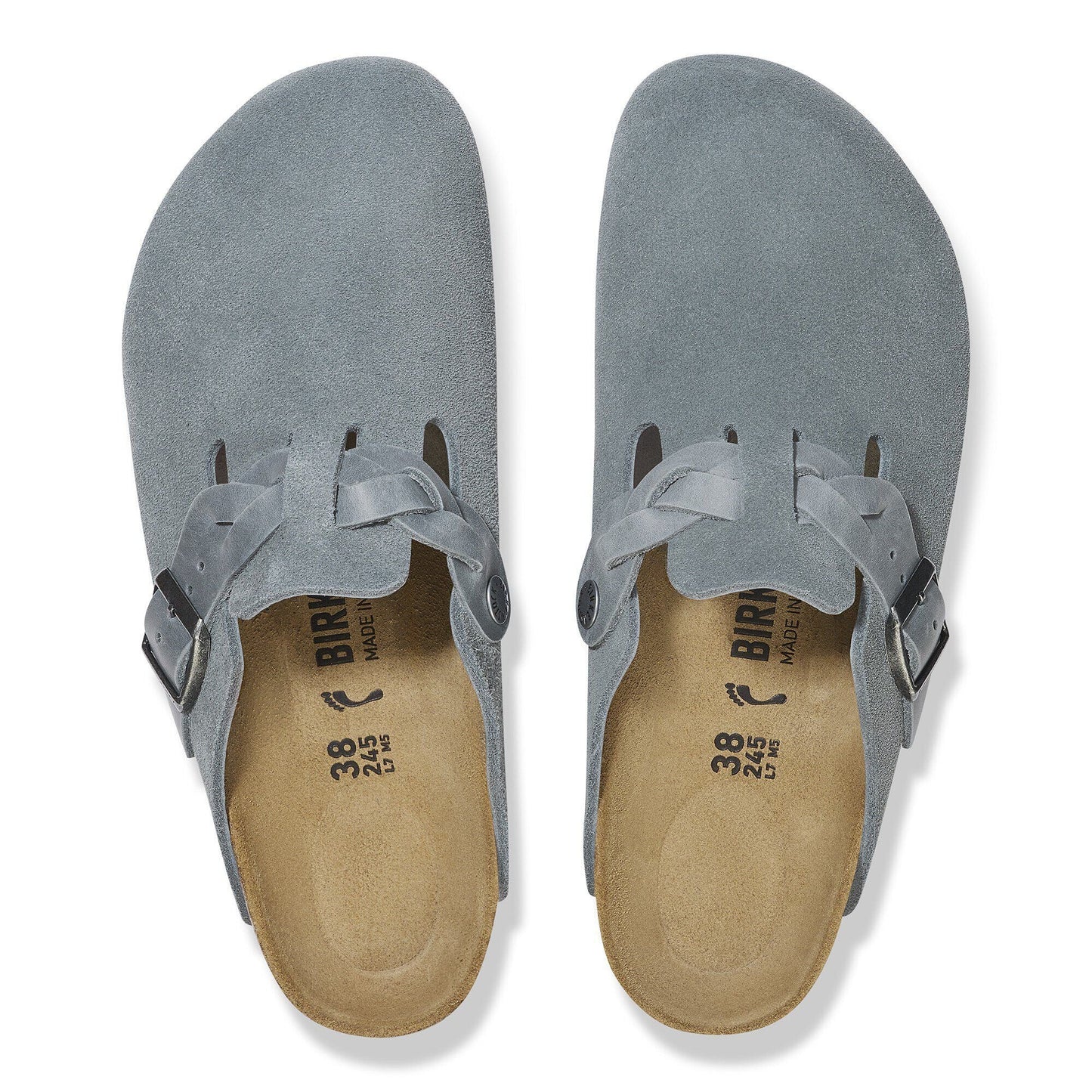 Boston Braid | Suede | Basalt Gray - clog - Birkenstock