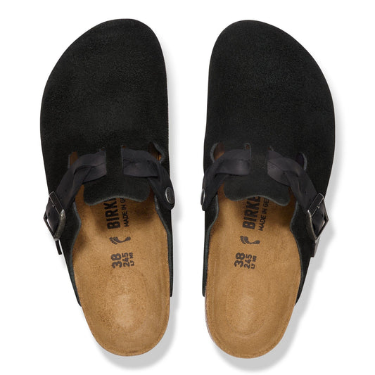 Boston Braid | Suede | Black - clog - Birkenstock
