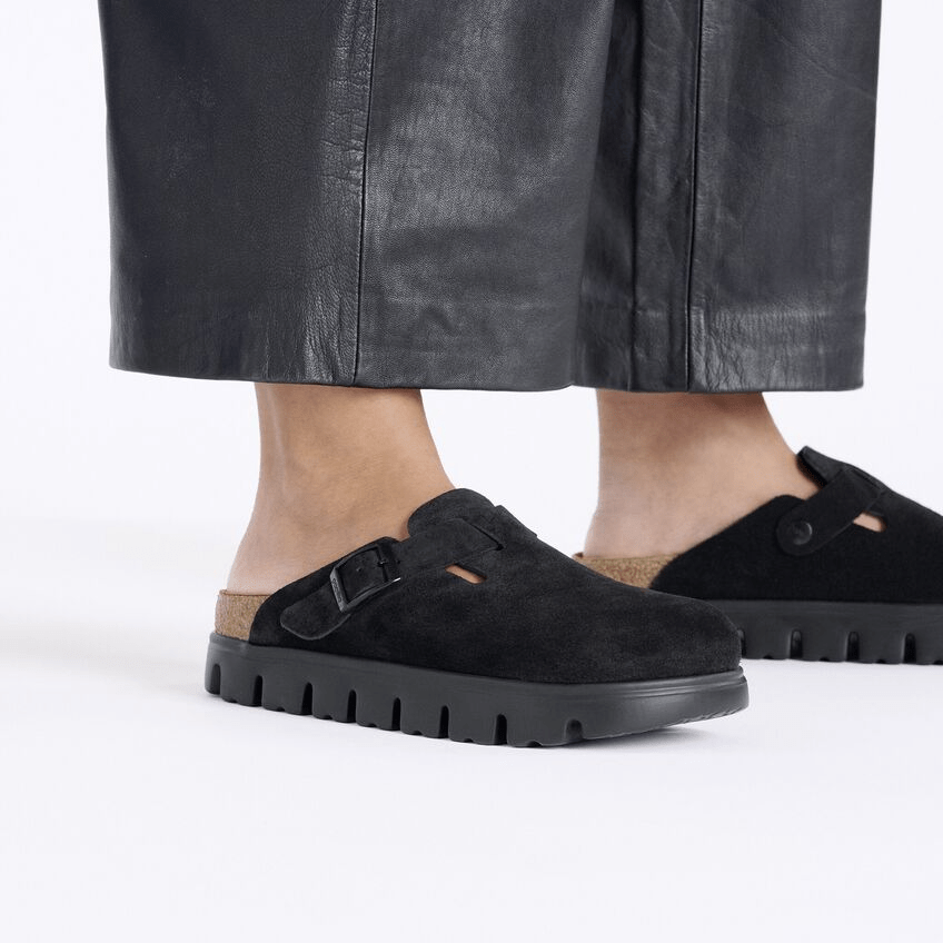 Boston Chunky | Suede | Black - Clog - Birkenstock