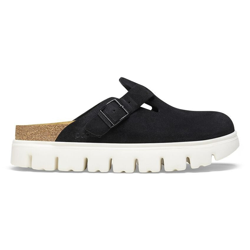 Boston Chunky | Suede | Black/White - Clog - Birkenstock