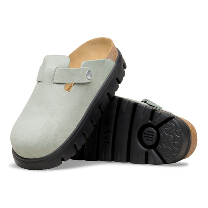 Boston Chunky | Suede | Pure Sage - Clog - Birkenstock