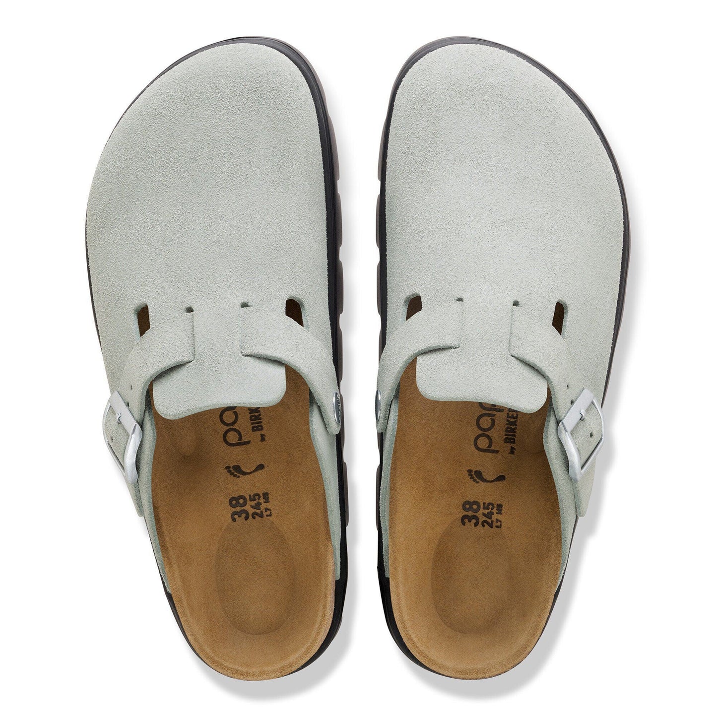 Boston Chunky | Suede | Pure Sage - Clog - Birkenstock