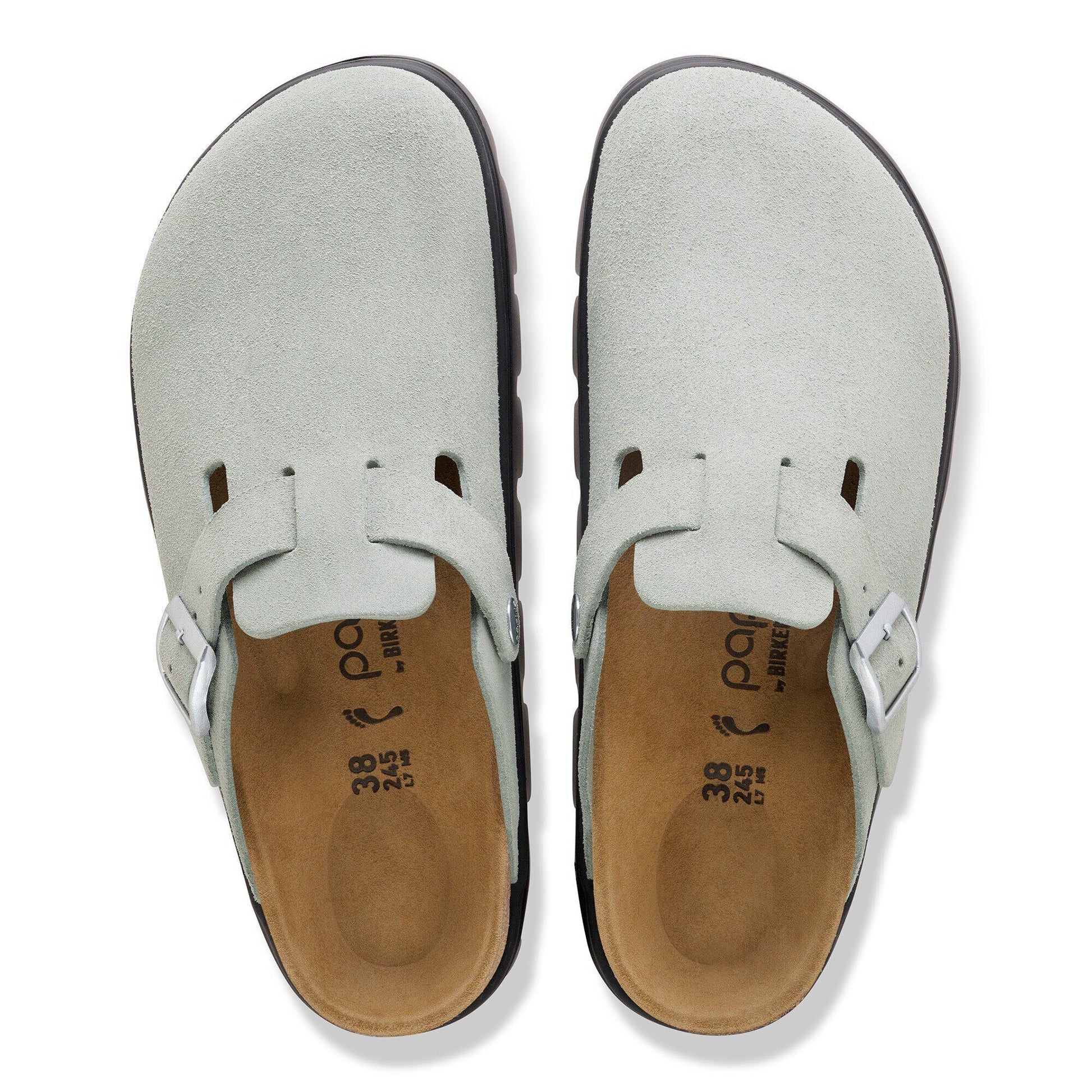 Boston Chunky | Suede | Pure Sage - Clog - Birkenstock