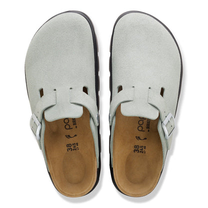 Boston Chunky | Suede | Pure Sage - Clog - Birkenstock