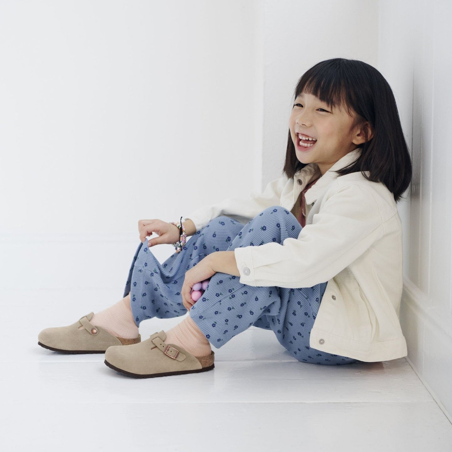 Boston | Kids | Suede | Taupe - clog - Birkenstock