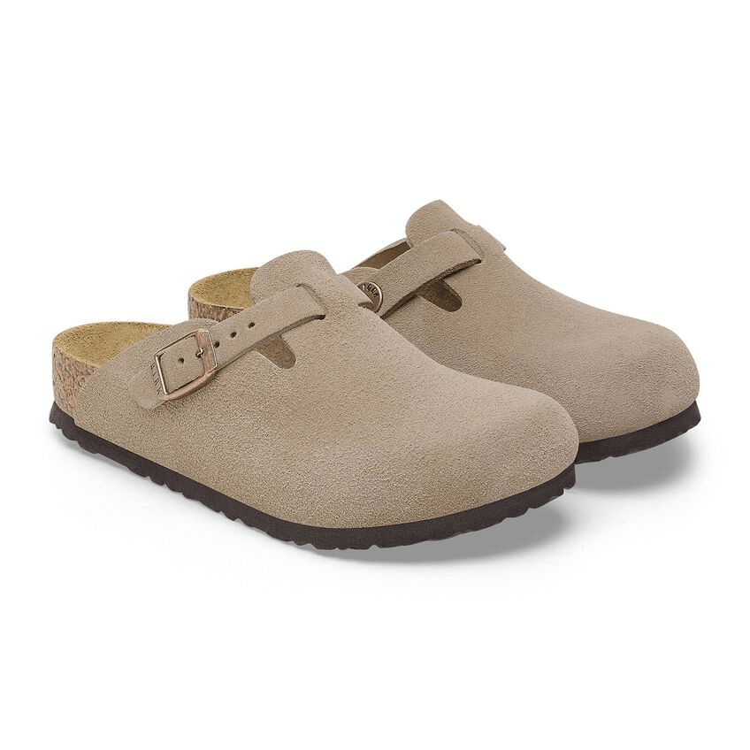 Boston | Kids | Suede | Taupe - Clog - Birkenstock