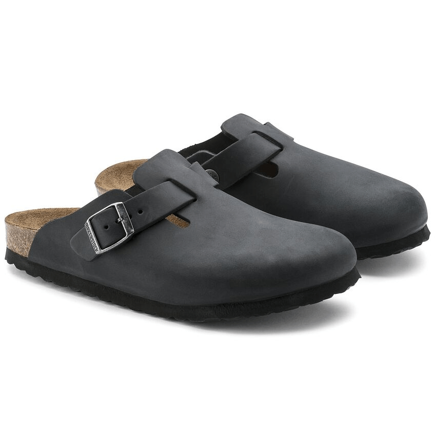 Boston | Oiled Leather | Black - clog - Birkenstock