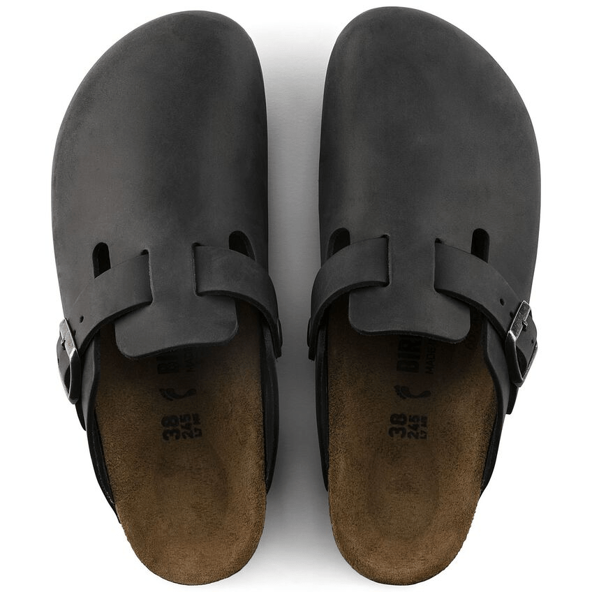 Boston | Oiled Leather | Black - clog - Birkenstock