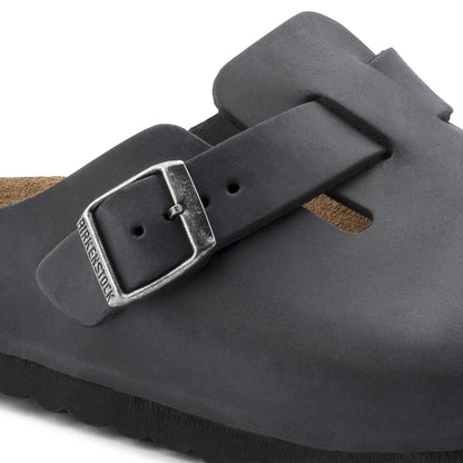 Boston | Oiled Leather | Black - clog - Birkenstock