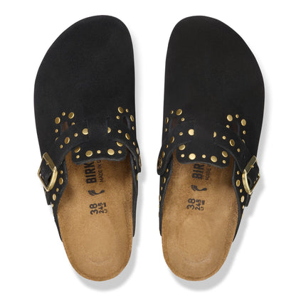 Boston Rivets | Suede | Black - clog - Birkenstock