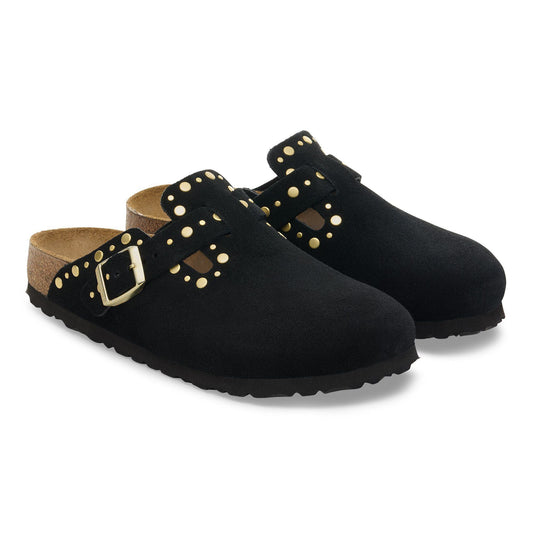 Boston Rivets | Suede | Black - clog - Birkenstock