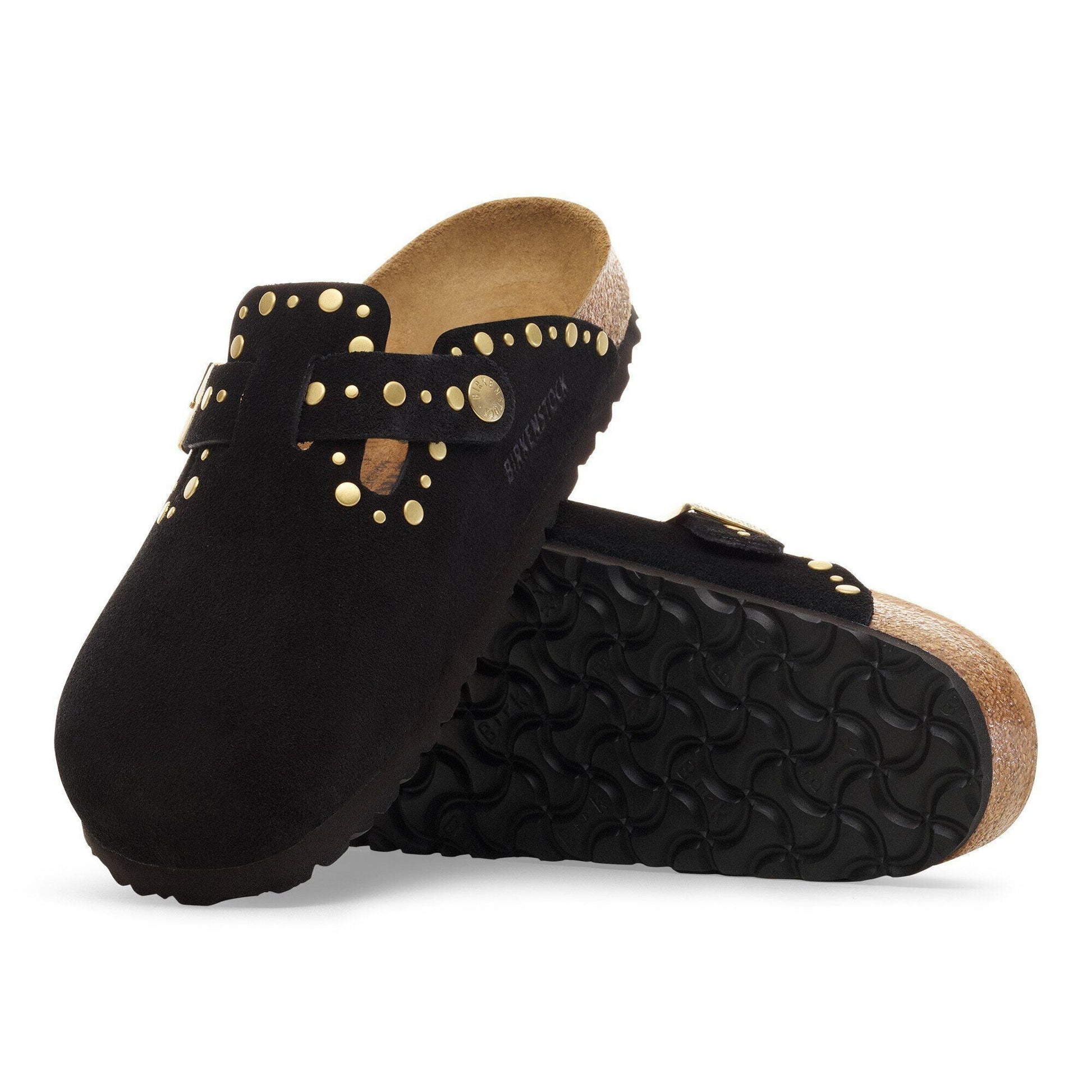 Boston Rivets | Suede | Black - clog - Birkenstock
