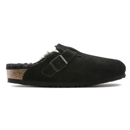 Boston Shearling | Suede | Black - clog - Birkenstock