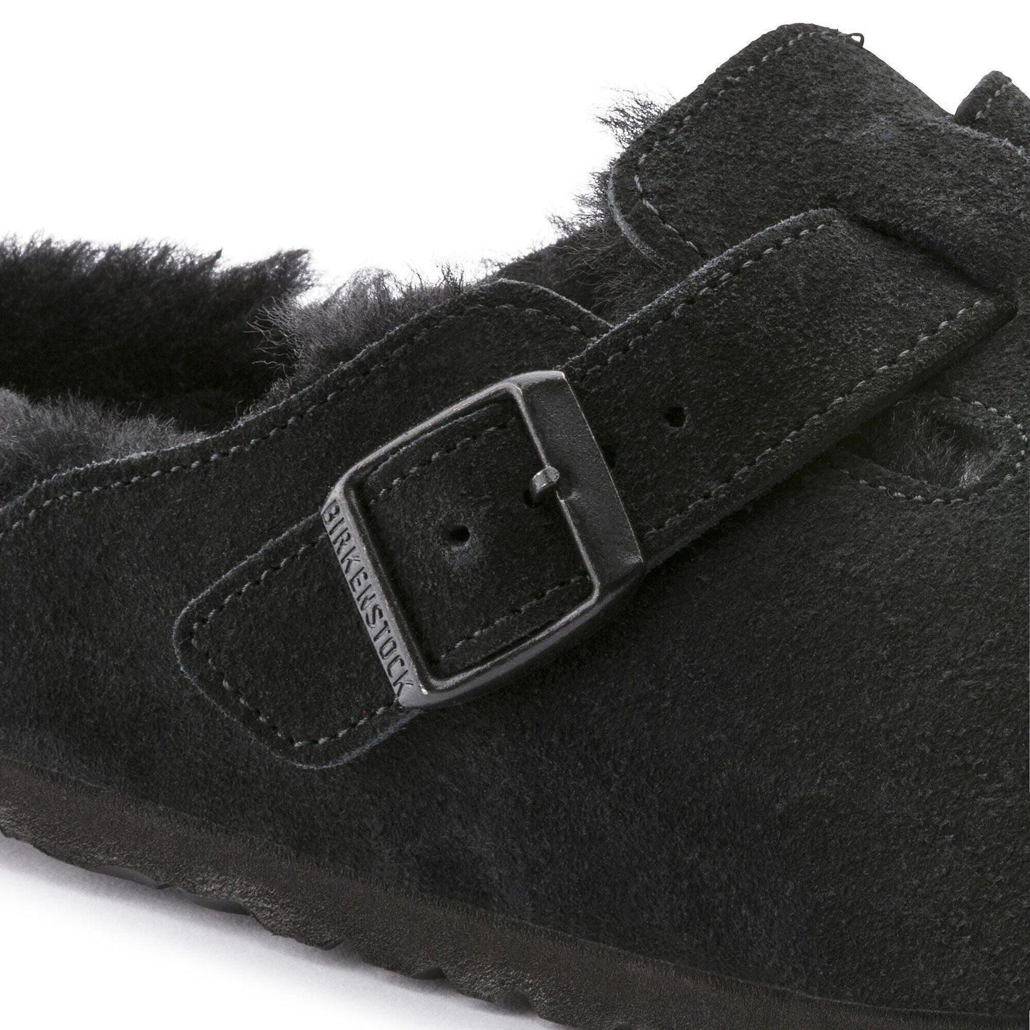 Boston Shearling | Suede | Black - clog - Birkenstock