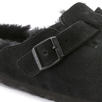 Boston Shearling | Suede | Black - clog - Birkenstock