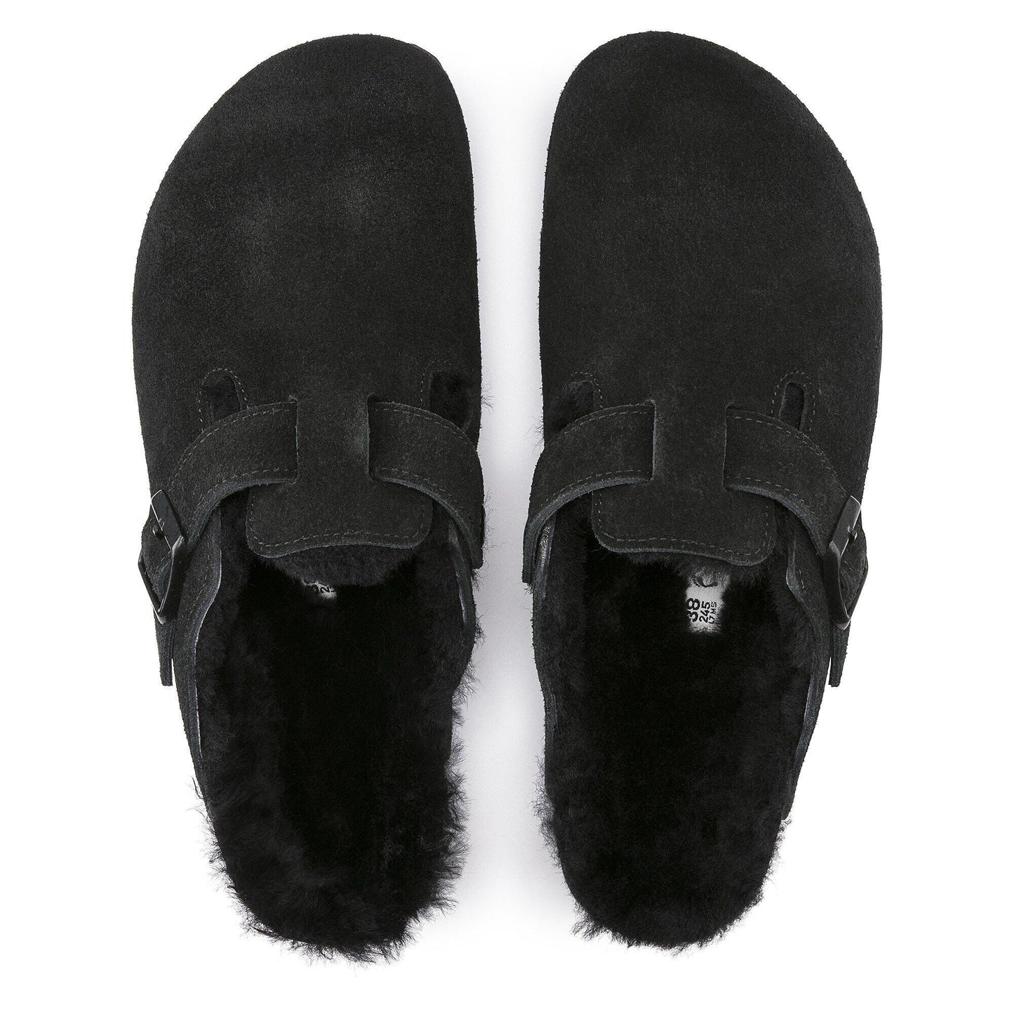Boston Shearling | Suede | Black - clog - Birkenstock