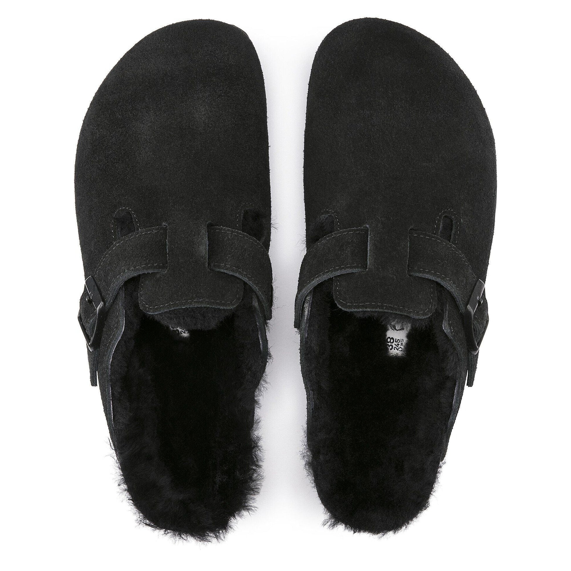Boston Shearling | Suede | Black - clog - Birkenstock