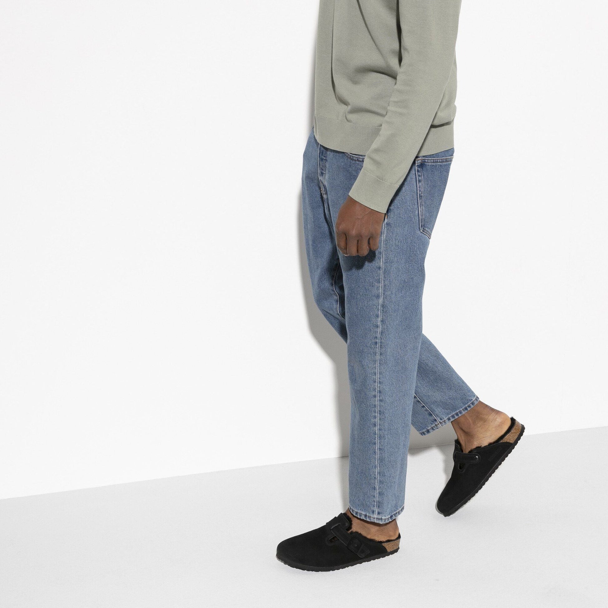 Boston Shearling | Suede | Black - clog - Birkenstock
