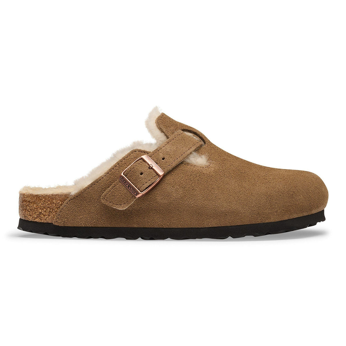 Boston Shearling | Suede | Dark Tea - clog - Birkenstock