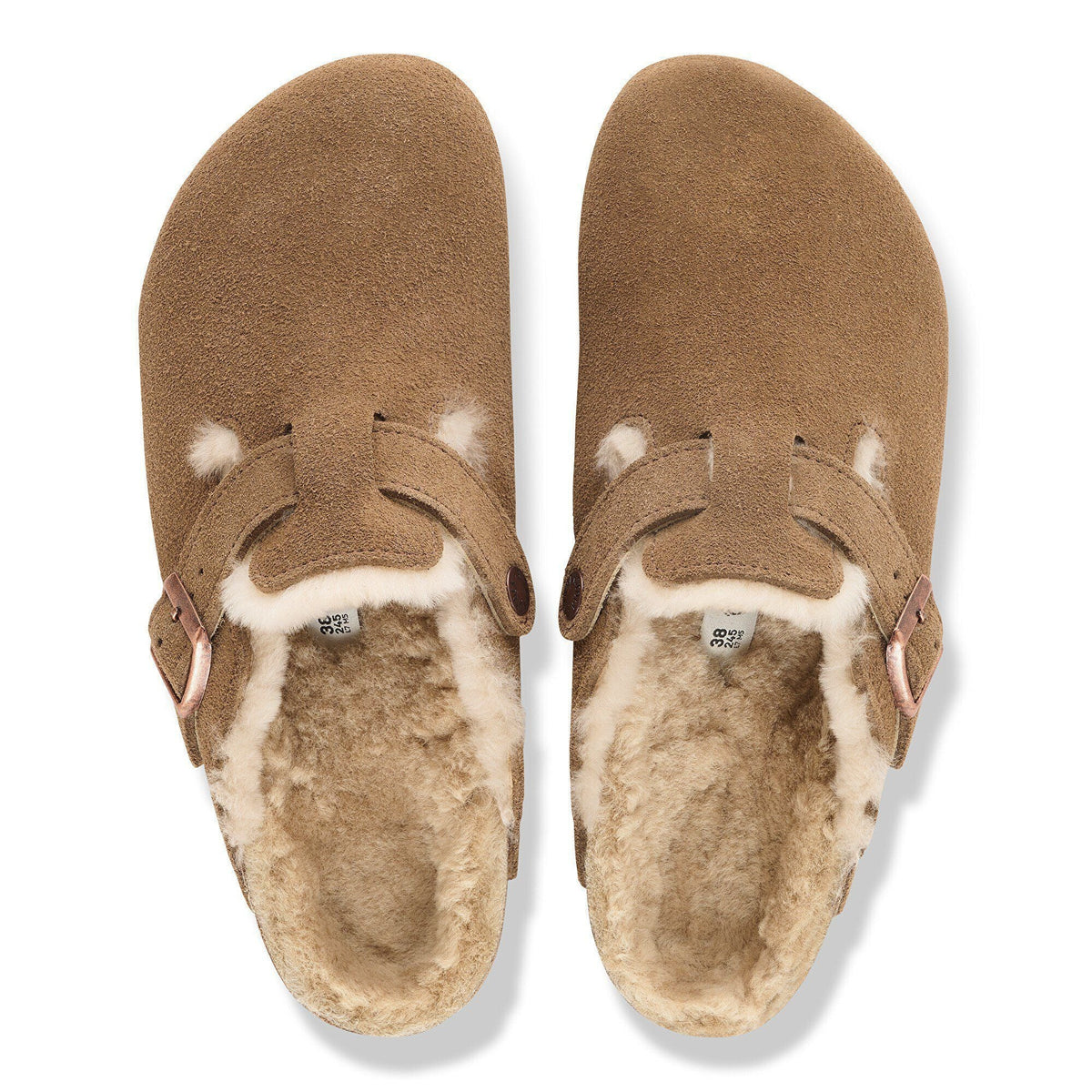 Boston Shearling | Suede | Dark Tea - clog - Birkenstock