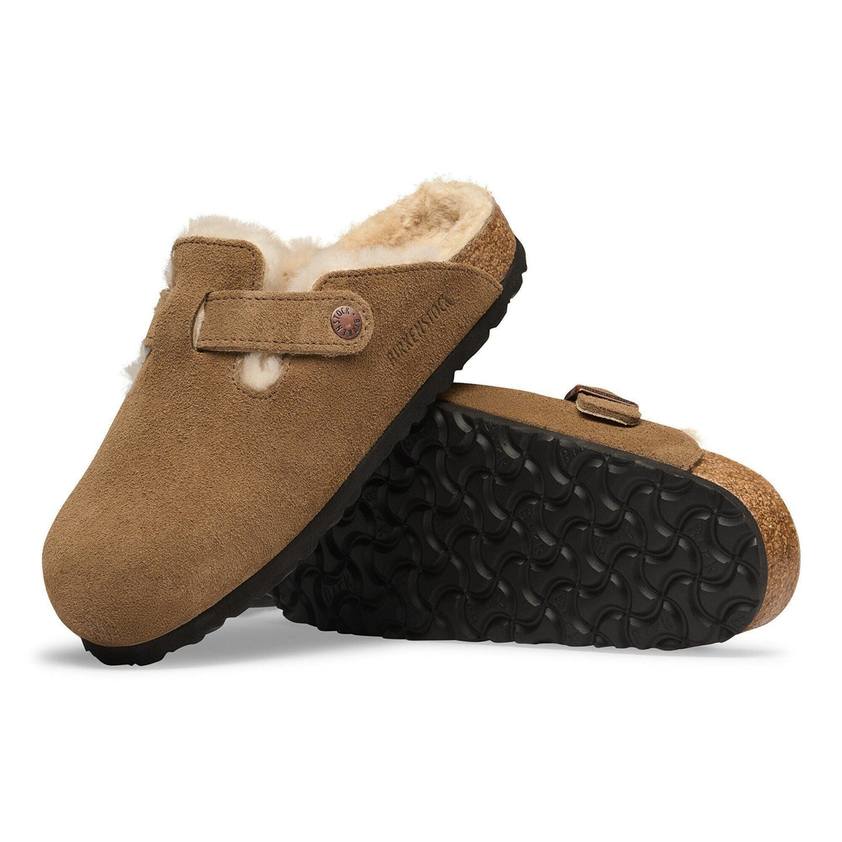 Boston Shearling | Suede | Dark Tea - clog - Birkenstock
