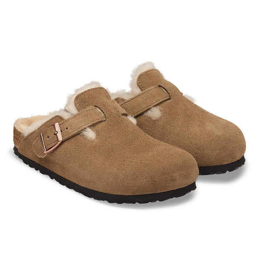 Boston Shearling | Suede | Dark Tea - clog - Birkenstock