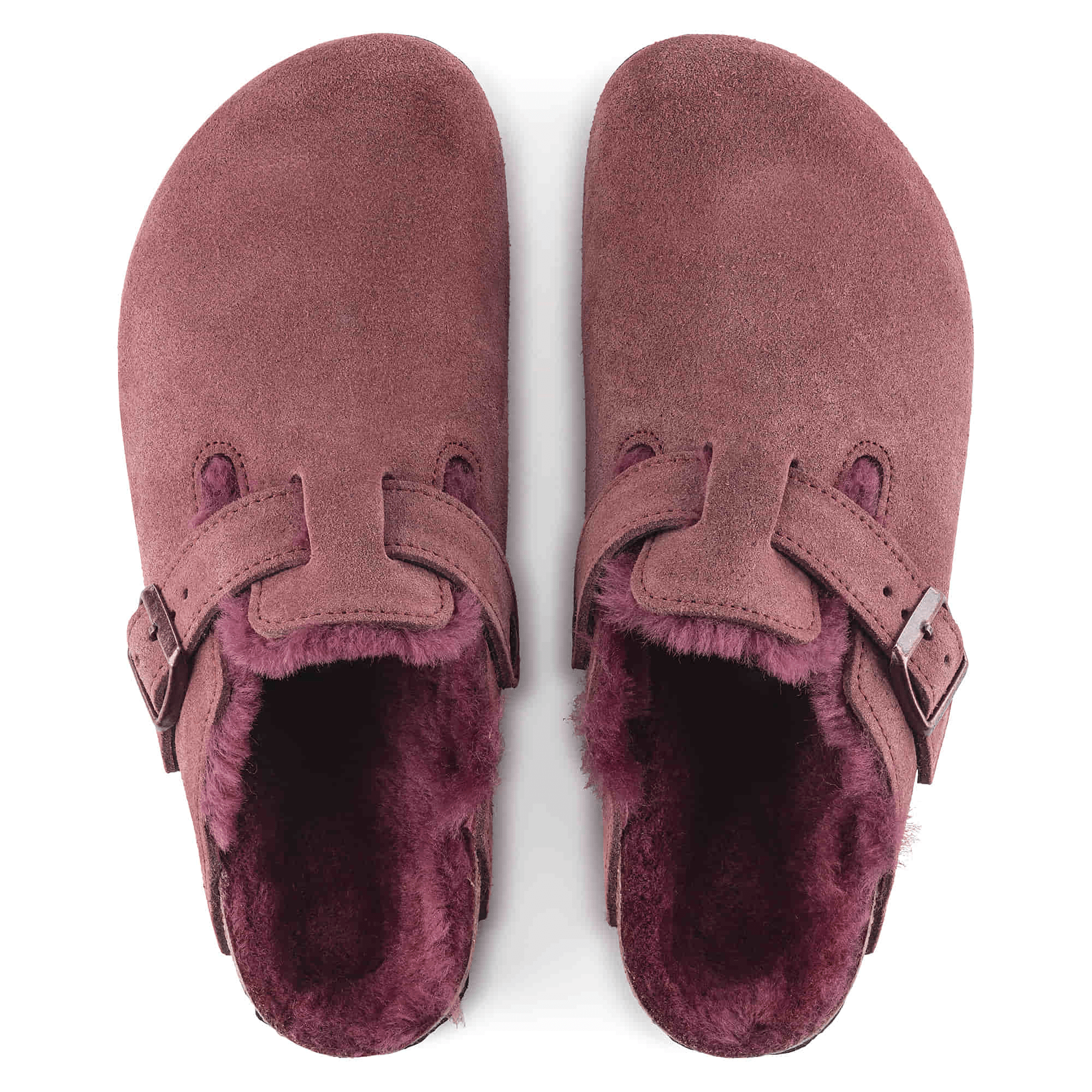 Boston Shearling | Suede | Maroon - Clog - Birkenstock