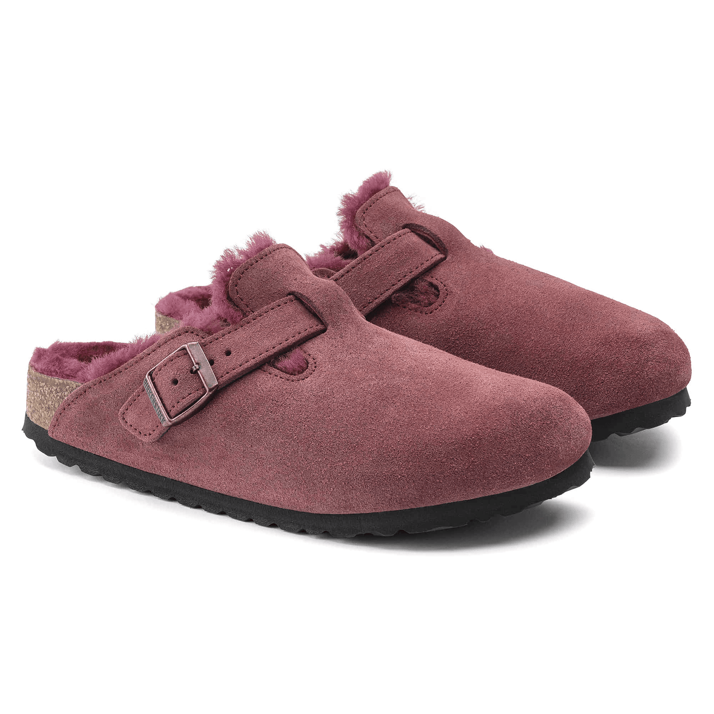 Boston Shearling | Suede | Maroon - Clog - Birkenstock