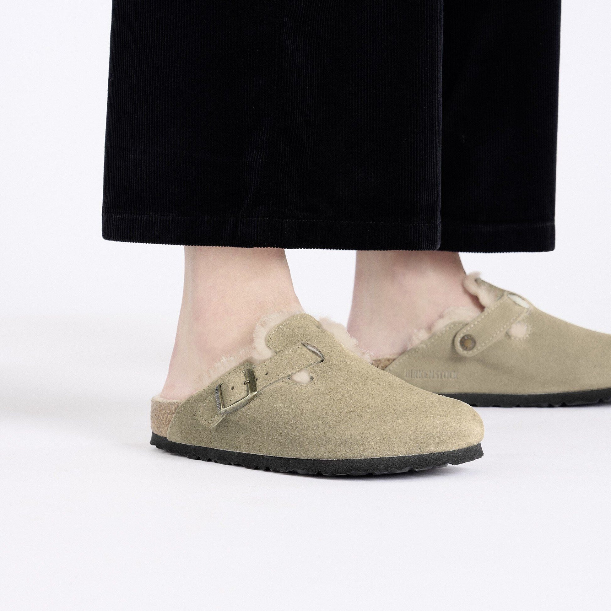 Boston Shearling | Suede | Taupe - clog - Birkenstock