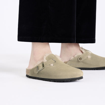 Boston Shearling | Suede | Taupe - clog - Birkenstock