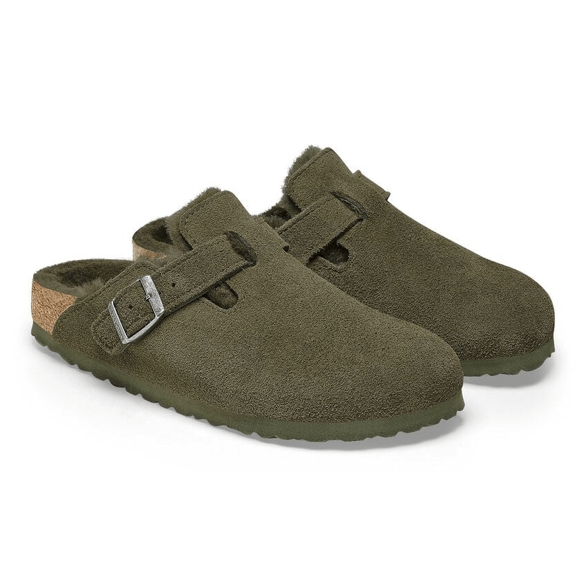 Boston Shearling | Suede | Thyme - Clog - Birkenstock