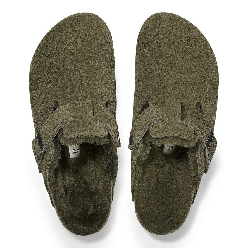 Boston Shearling | Suede | Thyme - Clog - Birkenstock