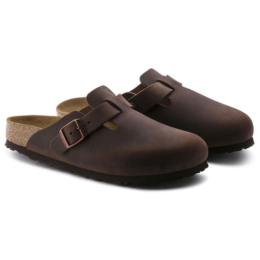 Boston | Soft Footbed | Oiled Leather | Habana Brown - clog - Birkenstock