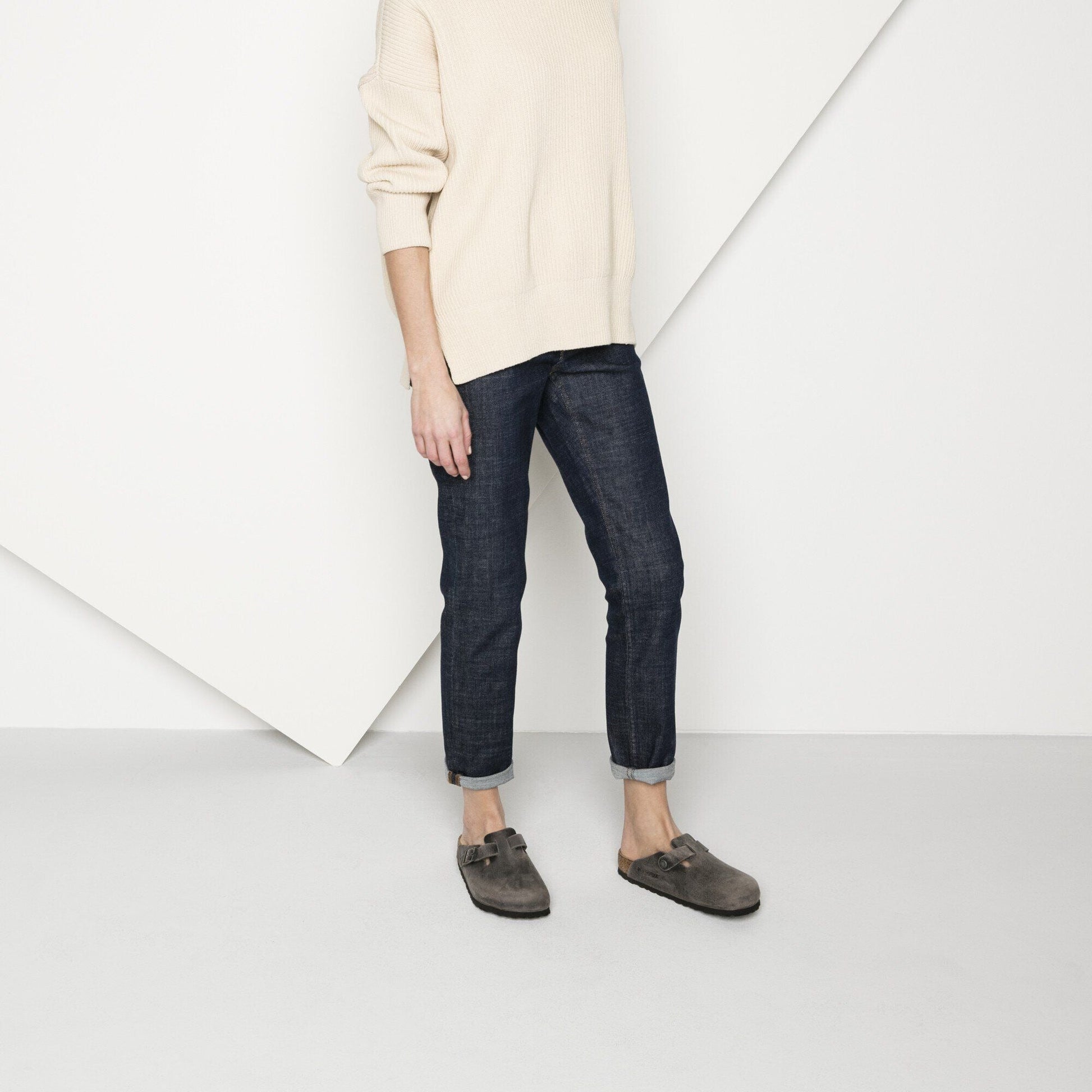 Boston Soft Footbed | Oiled Leather | Iron - clog - Birkenstock