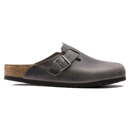 Boston Soft Footbed | Oiled Leather | Iron - clog - Birkenstock