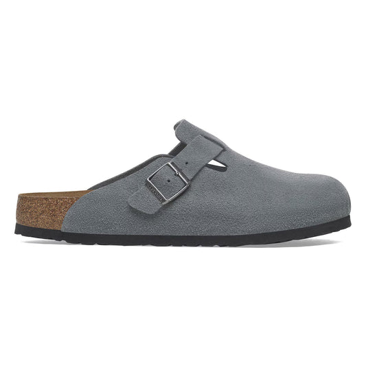 Boston | Soft Footbed | Suede | Basalt Gray - Clog - Birkenstock
