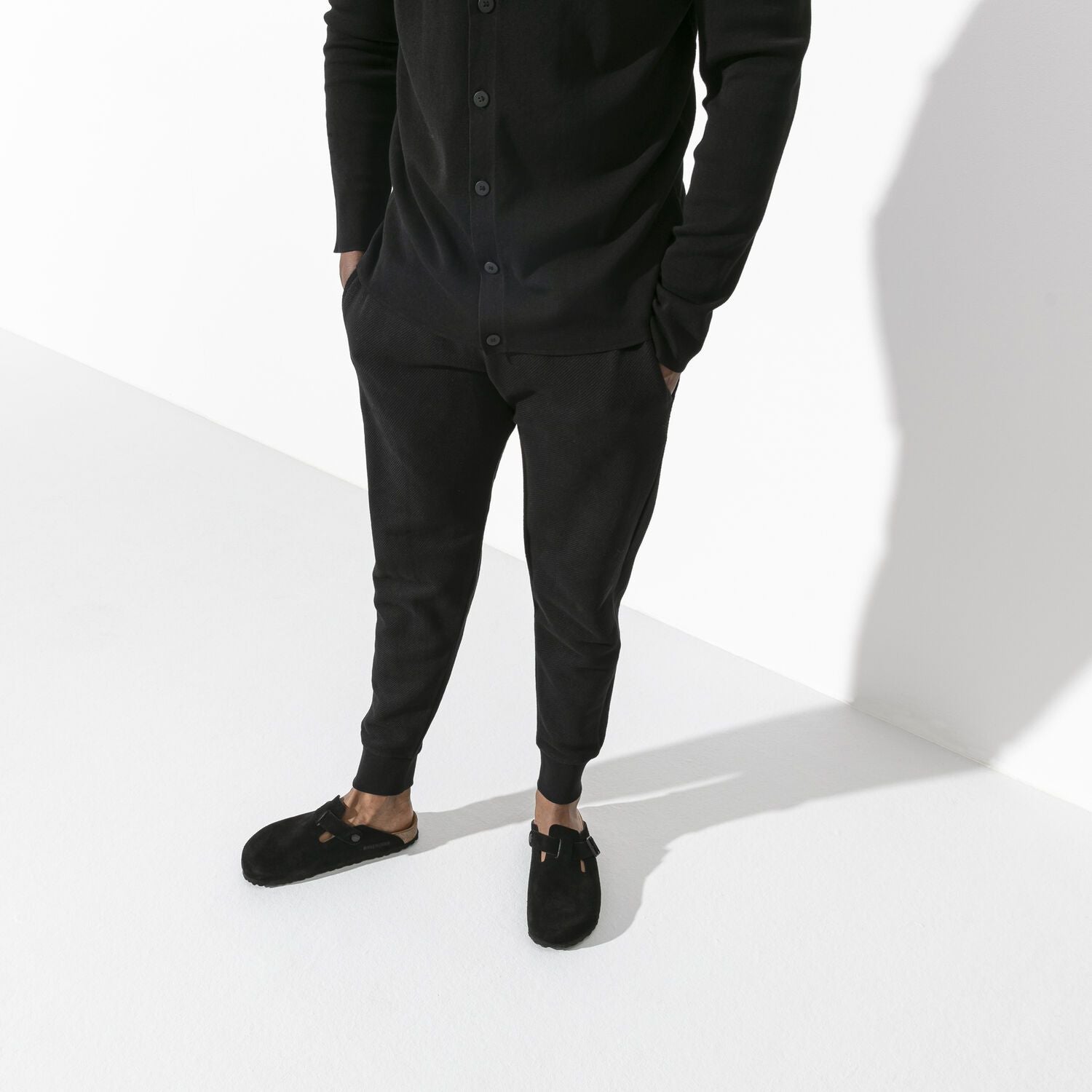 Boston | Soft Footbed | Suede | Black - Clog - Birkenstock