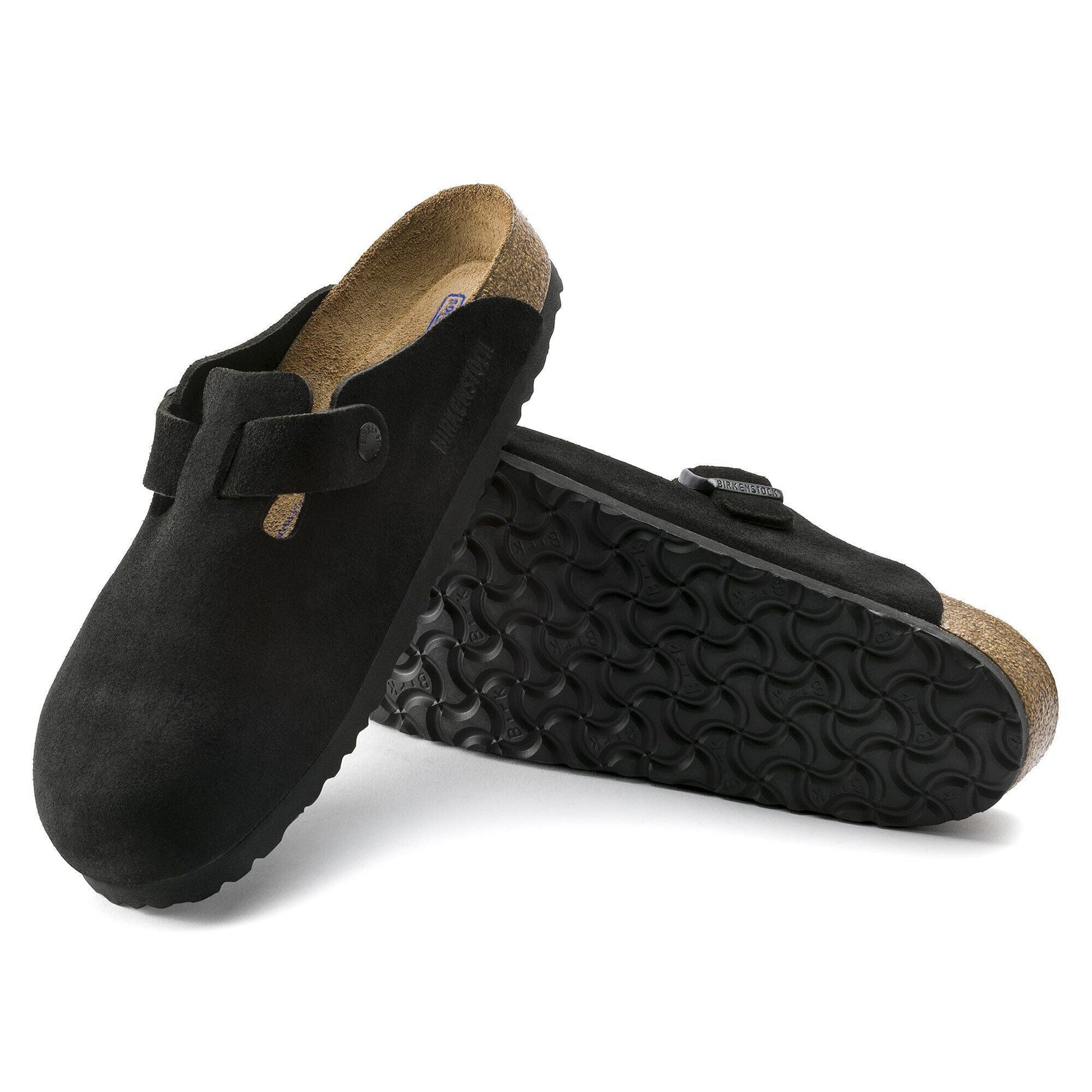 Boston | Soft Footbed | Suede | Black - clog - Birkenstock