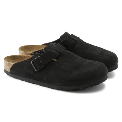 Boston | Soft Footbed | Suede | Black - clog - Birkenstock