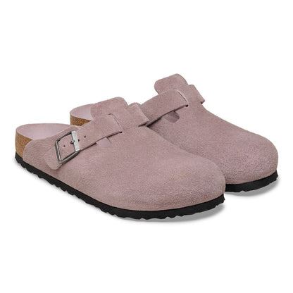 Boston | Soft Footbed | Suede | Faded Purple - Clog - Birkenstock