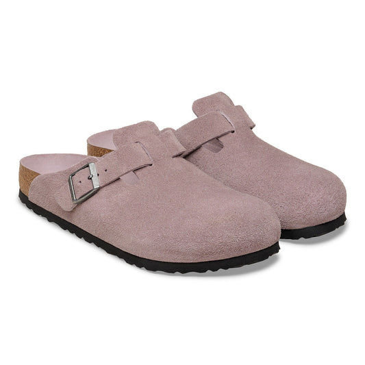 Boston | Soft Footbed | Suede | Faded Purple - Clog - Birkenstock