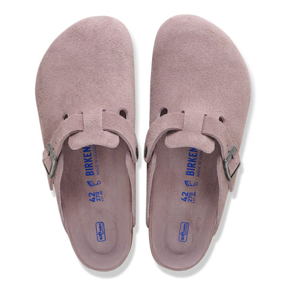 Boston | Soft Footbed | Suede | Faded Purple - clog - Birkenstock